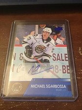 Michael Sgarbossa 2021-22 Upper Deck AHL Auto #98  - Hershey Bears