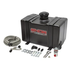 SNO-40014-BRD Snow Performance 2.5 Gal. Water-Methanol Tank Braided Stainless - Picture 1 of 2