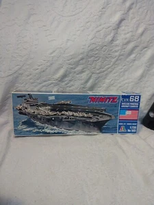 Vtg New 1994 Italeri Nimitz CVN 68 US Aircraft Carrier 1:720 Ship Model Kit 503 - Picture 1 of 16