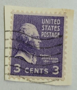 Estampilla postal de Estados Unidos ~ THOMAS JEFFERSON (púrpura 3 centavos) - 022 - Imagen 1 de 6