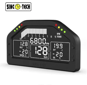 12V DO925 Racing Dashboard 6.5" LCD Screen w/ Sensor Kit Speed Oil Temp Display - Picture 1 of 16