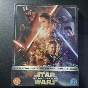Star Wars The Force Awakens 4K Ultra HD + Blu-ray Steelbook - New Sealed - Picture 1 of 2