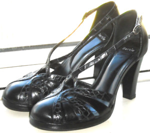 BERTIE  Black Leather Shoes  Sz 5