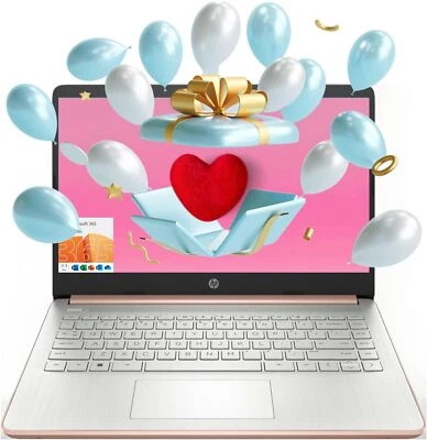 HP 14" Laptop Intel Celeron 8GB RAM 64GB eMMC Webcam HDMI Windows 11 home - Image 1 of 4