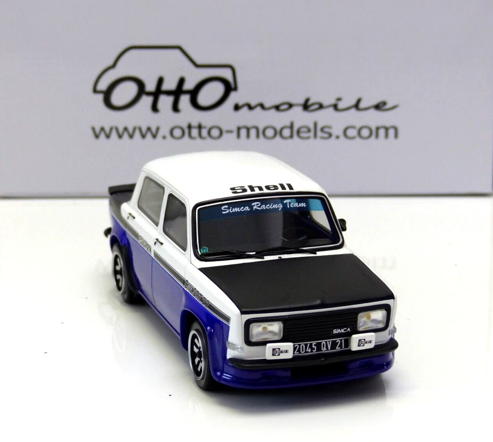 Simca 1000 SRT Anno 1977 Rallye 2 Blu / Bianco / Nero OT1063 1:18 OttO-mobile - Immagine 1 di 4