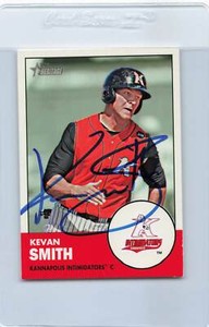 2012 Heritage #41 Kevan Smith Kannapolis Intimidators Signed Auto *F7448