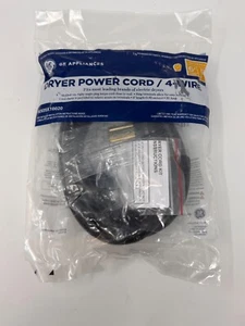 GE 4 Wire 30amp 6' Dryer Power Cord WX09X10020 New - Picture 1 of 3