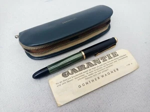 Pelikan 400NN Gunther Wagner Fountain Pen 14k M Flex Nib in Leather Case RARE - Picture 1 of 12