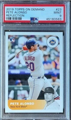 2019 SP PETE ALONSO Topps On Demand Reflection PSA 9 LOW POP Rookie RC #23 - Image 1 of 2