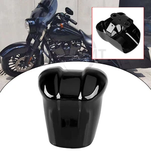Gloss Black Waterfall Style Horn Cover For Harley Touring Road Glide Softail - Picture 1 of 12