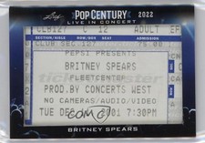 2022 Leaf Metal Pop Century Live In Concert Ticket Relics Britney Spears 0o3t