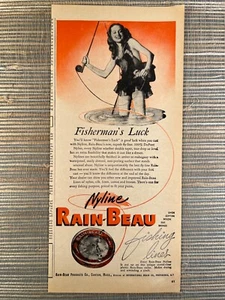 Rain-Beau Fliegenschnüre Canton MA schöne Frau 1946 Vintage Print Ad - Bild 1 von 1