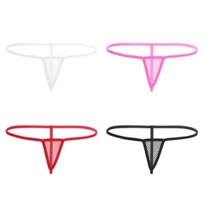 Damen Mini G-String T-back String Tanga Mesh Bikini Slips Dessous Unterwäsche - Bild 1 von 44