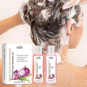 Zwiebel Biotin und Rosmarin Shampoo & Behandlungen Set für stärkere ☪ dickere D3V8 - Bild 1 von 8