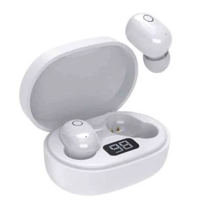 Auriculares láser TWS con cancelación de ruido ENC y pantalla LED blancos - Imagen 1 de 4