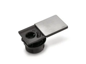 Evoline® Square-USB, Einbausteckdosenelemente, edelstahlfarbig - Bild 1 von 2