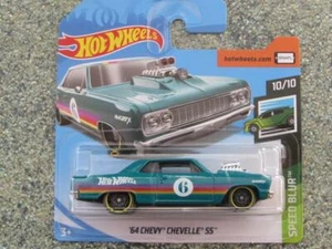 Hot Wheels 2019 #062/250 1964 chevy CHEVELLE SS green @C - Picture 1 of 2