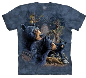 The Mountain Find 13 Bears American Black Bear Cubs Grizzly Kids T-Shirt M-L - Picture 1 of 5
