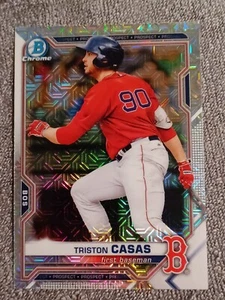 Bowman 2021 cromo mojo refractor Triston Casas #BCP-84 paquete plateado - Imagen 1 de 3