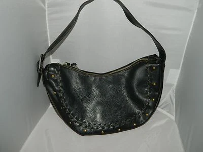 Винтажный девять WEST из черной кожи Hobo Дамская сумка сумочка - очень мало носить - Изображение 1 из 4