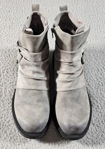Rieker Boots Womens Size 41 Suede Strap Buckle Ankle Booties Lined Zip 92264-40 - Picture 1 of 19