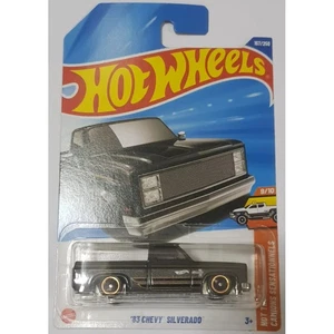 Camioneta pickup Chevy Silverado 1983 negra metálica 25Q diecast Hot Wheels - Imagen 1 de 3