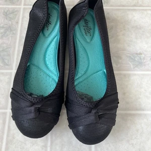 Dexflex Comfort 146374 Black Mesh Cap Toe Ballet Stretch Flats Women's Size 9.5 - Picture 1 of 5