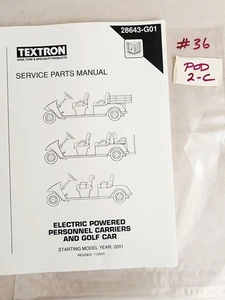 2001 EZGO 28643G01 Electric Personnel Carrier Service Parts Manual - Picture 1 of 3