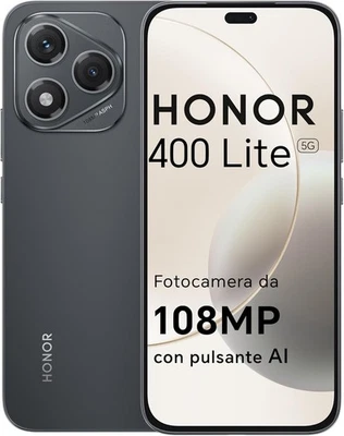 HONOR 400 LITE 5G 256GB ANDROID 8GB RAM DUAL SIM DISPLAY 6.7" ITA VELVET BLACK - Immagine 1 di 4