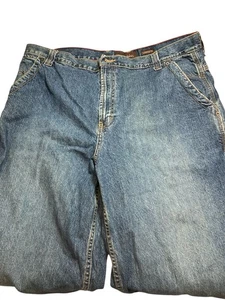 Vintage Aeropostale Jeans Mens 34x32 Baggy Wide Leg Carpenter Denim Skate Y2k - Picture 1 of 4