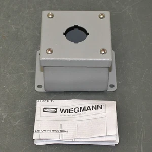 Hubbell Weigmann Push Button Enclosure PB1, 3" x 3.5" x 4", 30mm, 1 Hole, NEMA 4 - Picture 1 of 8