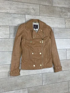 MULBERRY Vera Pelle Real Leather Cropped Jacket Small 38, US 4, UK 8 - Picture 1 of 11