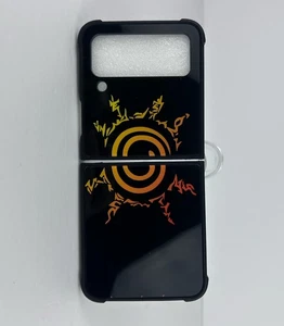 Samsung Galaxy Z Flip 3 Case Tribal Sun Design Snap Cover Black New Unbranded - Picture 1 of 4