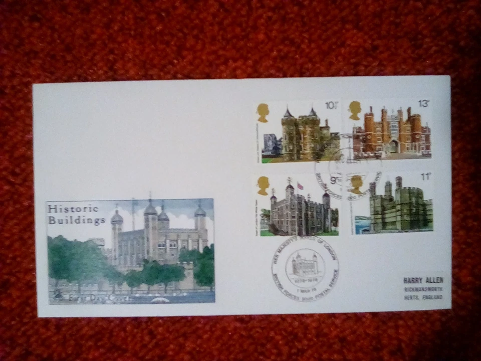 GB FDC MERCURY COVER 1978 HISTORIC BUILDINGS TOWER OF LONDON SPECIAL P/MARK - Image 1 of 1