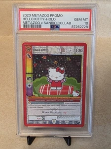 2023 Metazoo Promo Metazoo X Sanrio Collab Holo Hello Kitty PSA 10 GEM MINT - Bild 1 von 8