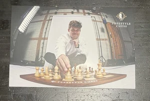 Rara carta promozionale Magnus Carlsen Freestyle Scacchi 4x6 campione del mondo giocatore di scacchi - Foto 1 di 2
