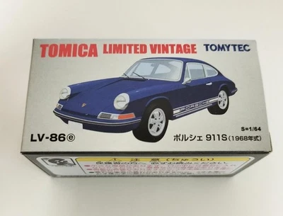 TOMY TEC Tomica Limited Vintage LV-86e 1/64 Porsche 911S Blue 1968 New  - Image 1 of 4