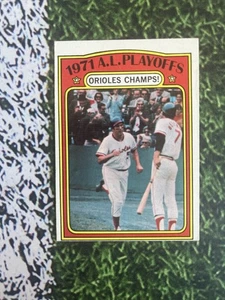 1972 Topps Baseball 1971 AL Playoffs Orioles Champs #222 EX Low Shipping  - Picture 1 of 2