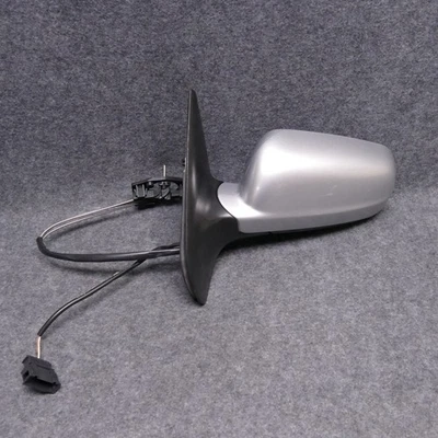 1999-11 Jetta Sedan LH Driver Manual Remote Side View Mirror Heated Silver 78957 - Image 1 of 4