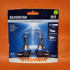 Sylvania H11 SilverStar High Performance Halogen Headlight Bulbs Low Beam 55W - Picture 1 of 6