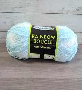 JO-ANN SENSATIONS RAINBOW BOUCLE con hilo brillante turquesa 11 OZ 614 yardas - Imagen 1 de 3