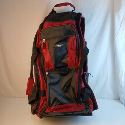Travelers Club Adventure Large Xpedition Multi-Pocket Rolling Duffel Bag Red 30" - Image 1 of 4