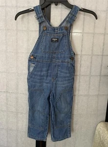 Oshkosh B’Gosh Toddler 2T Cotton Denim Jean Overalls Medium Wash - Picture 1 of 8