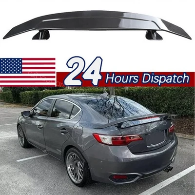 For Acura ILX 2013-2022 Carbon Fiber Style Racing Rear Trunk Spoiler Wing Lip Foto 1 de 4