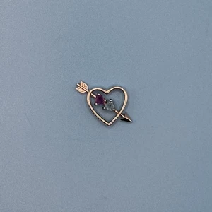 Mercury Mist Mystic Topaz Amethyst 925 Silver Heart and Arrow Pendant Only - Picture 1 of 3