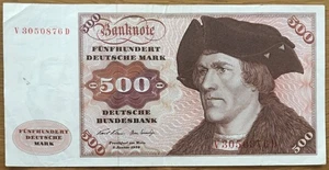 💎 500 Deutsche Mark ✨ 2.Januar 1970 💥 DM Schein 💥 Bundesbank ✨ V 3050876 D 💎 - Bild 1 von 2