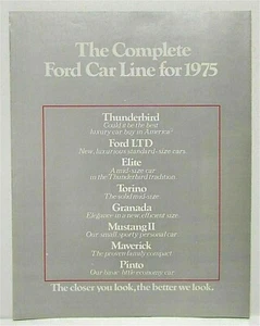 #17 Lot Vintage 1975 Complete Ford Car Line Dealer Illustrated Sales Brochure - Picture 1 of 1