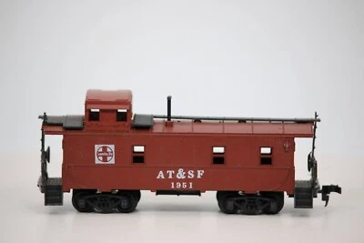 HO Model RR Caboose AT&SF Santa Fe 1951 Brown - Image 1 of 4