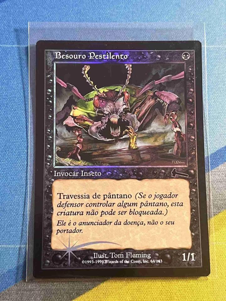 Magic the Gathering MTG Urza's Legacy PLAGUE BEETLE Foil Portuguese - Image 1 of 1