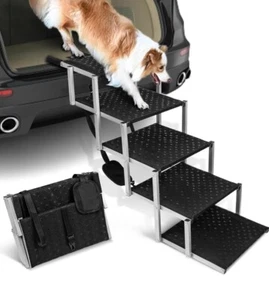 Hunderampe 5-stufig verstellbar tragbar klappbar Haustiertreppe für Autos, SUV, LKW - Bild 1 von 11